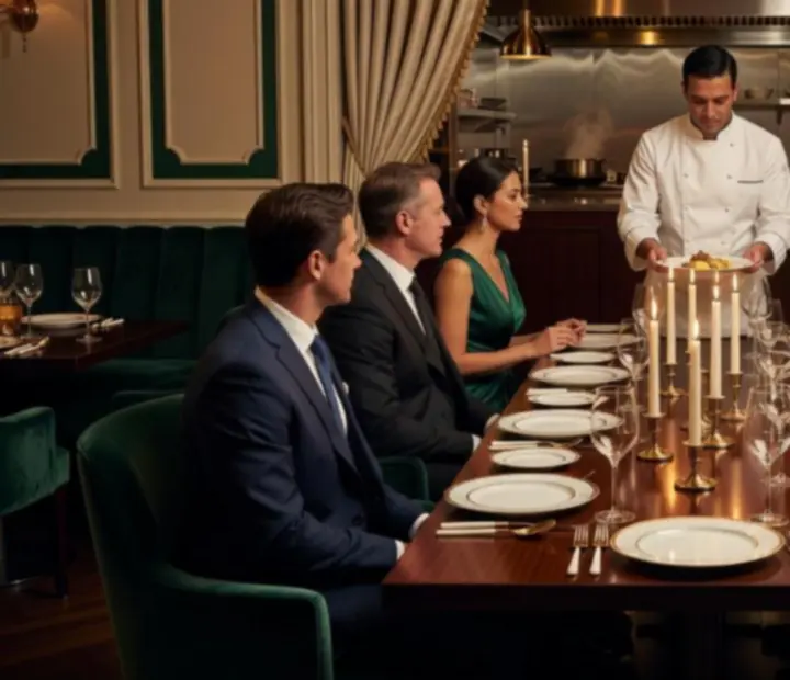 Chef's Table večer s intimním nasvícením a servisem v Czech Royale