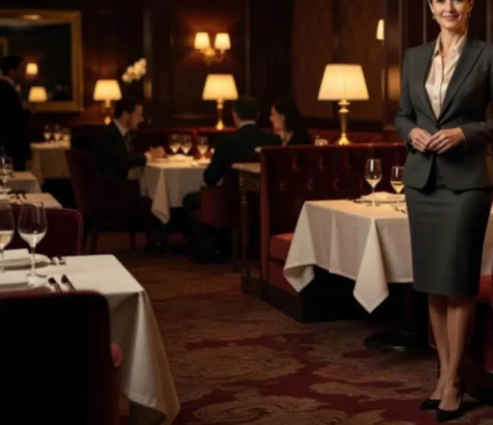 Guest relations manažerka v Czech Royale vítá hosty v elegantním prostředí.